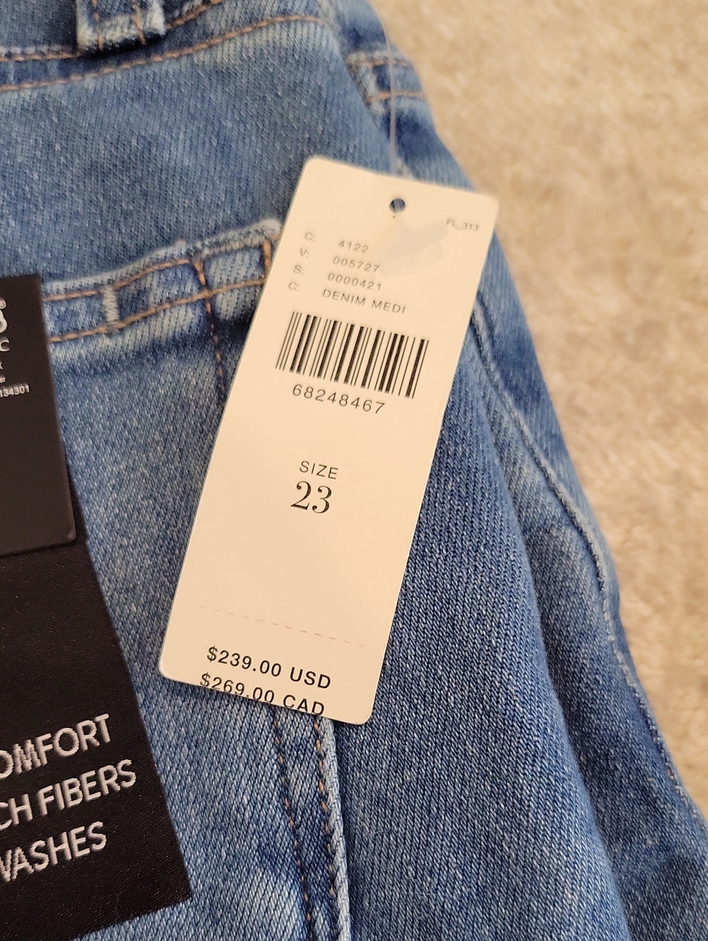 Paige Jeans, High-Rise Flare Style, New With Tags, Size 23 Waist - Picture 9 of 11